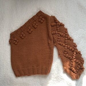 One-Shoulder Knit Sweater - Rust